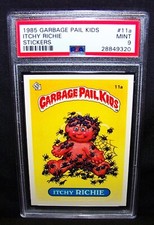 GARBAGE PAIL KIDS, 1985, 1st Series, #11a Itchy RICHIE - Matte, OS1, PSA 9, MINT picture