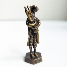 VTG Judaica Brass Rebbe Holding Torah Scroll 3.5 Inches Tall Excellent Condition picture