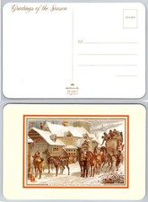 Continental Greetings Of Season Coaching Scene Postcard picture