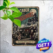 Classic Spooky Hearse Custom Hot Rod Comic Automobile Metal Tin Sign Plaque picture
