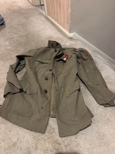 Vintage WWI US Army Wool Service Tunic Khaki Jacket 78TH LIGHTNING DIVISION picture