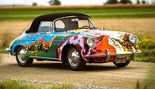 Iconic & Legendary Gigantic  11x14 photograph of Janis Joplin's Vintage Porsche picture