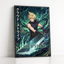 Poster Final Fantasy - Cloud Strife - FF7 Original Ultra-HD Art Print picture