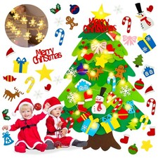 Felt Christmas Tree for Toddlers with Snowflake Light 32 Ornament 3.3ft Felt picture