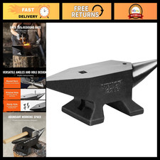 22Lbs Cast Steel Anvil - Heavy-Duty Blacksmith Tool with Round & Square Holes picture