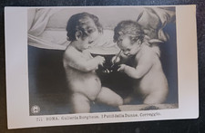 vtg postcard RPPC Putti Della Danae Borghese Correggio art unposted Italy picture