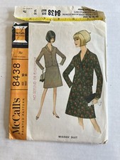 McCall’s Pattern # 8438 Misses Suit Sz 10 Bust 31 Yr. 1966 Missing 1 Pc. READ picture