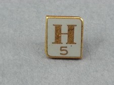 Vintage Gold Tone White Enamel