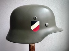 Museum-Quality German M35 Heer DD Helmet Repro/Size 68/ Marek Tunega Liner picture