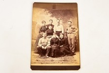 1890s Cabinet Card 4¼x6½'' Albumen Print - Group Family Portrait V22 picture