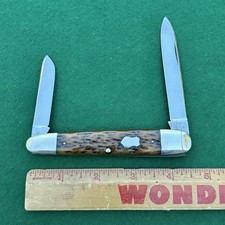 Remington UMC R7833 2 Blade Anglo Saxon Large Pocket Knife 4 1/2” Closed picture