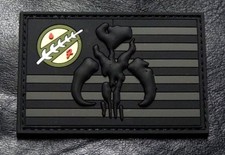 USA Flag Mandalorian Bounty Hunter Boba Patch (3D-PVC Rubber-MTB1)  picture