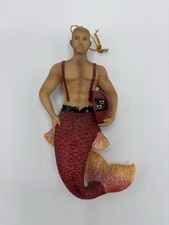December Diamonds Merman “SPARK” FIREMAN Ornament 2013 Rare Retired picture