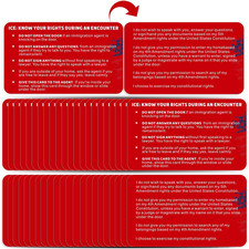 50 Pack Constitutional Rights Cards - Immigration & Law Enforcement Guidance picture