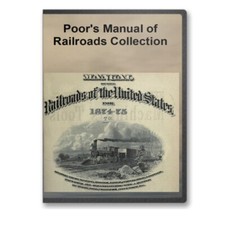 Poor's Manual of Railroads - 22 Volumes 1874-1903 DVD - C661 picture