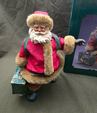 KSA Collectibles Fabric Homeward Bound Santa Claus Figurine Boxed 1990s picture