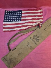 Vintage WWII US Army Flag Kit 48 Star American Flag Canvas Carry Case Military picture