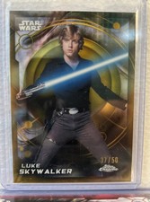 2026 Topps Chrome Star Wars-Luke Skywalker-Gold  Refractor, #37/50 picture