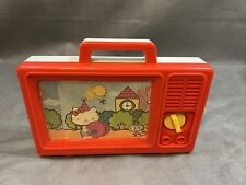 VINTAGE MUSICAL TOY TELEVISION 1982 HELLO KITTY  RARE  WORKS RED/WHITE. picture