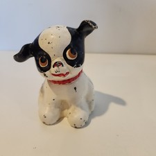 Vintage 1930s Fido Dog Cast Iron Still Coin Bank Hubley Toy picture