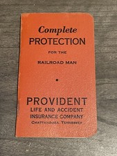 Antique 1945 Unused Railroad Man Provident Life & Accident Insurance Booklet picture