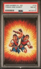 1986 Hasbro G.I. Joe Cobra Crimson Guard Twins Tomax Xamot PSA 8 RC #110 POP 1 picture