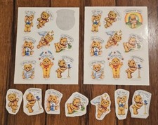 Vintage 1981 Hallmark Stickers Friendship Bears Collectible Scrapbook  2 Sheets picture