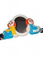 Vintage 1977 Raggedy Ann & Andy Mirror Wall Mounted, Bobbs-Merrill Co. 20x13 picture