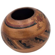 Ken Williams Native American Navajo Pottery Ye'i Holy Person Rainbow Guardian picture