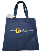 Disneyland Downtown Disney District Blue Canvas Tote With D-Ring Bag New picture
