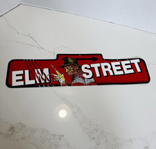 VTG RARE Nightmare On Elm Street Freddy Krueger Novelty St. Sign Plaque 1989 picture