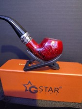 Goldenstar Gstar Premium Wooden Pipe With Display Pouch And Travel Box NEW picture