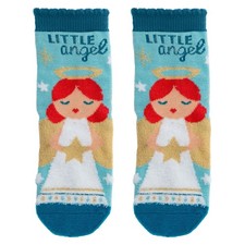 Stephen Joseph, Unisex Kids Crew Toddler Holiday Socks Angel, Large picture