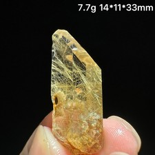 Golden Rutilated Quartz Specimen Rutile Inclusion Reiki Collectible Crystal picture