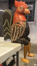 Vintage Pier 1 Imports Wooden Rooster Shelf Sitter 17