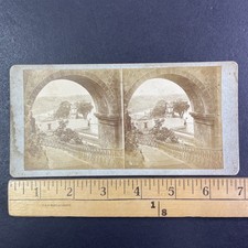 Squint-Skull Photo-Optical Illusion Stereoview R. Newell Fairmount Park picture