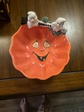 Vintage 1995 Omnibus Fitz And Floyd Halloween Party Candy Bowl NIB picture