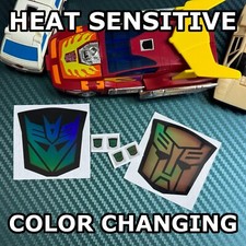 Transformers G1 6 Rubsign Jumbo Stickers - Autobots & Decepticons Rub Sign Logos picture