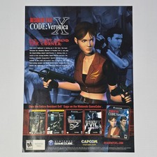 Resident Evil X Code Veronica Nintendo GameCube Corner Print Ad/Poster picture