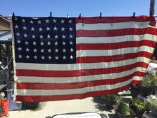 NICE WW2 WOOL 48 -STAR AMERICAN FLAG,  US ENS  7 picture