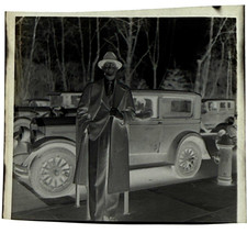 1934 New York Street Scene Original Photo Negative with Vintage Automobile picture