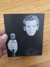 Robert Mapplethorpe self Portrait, 1988 Exhibition invite postcard skull cane￼ picture