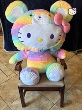 Jumbo Fiesta Hello Kitty Rainbow BIG Plush Toy Stuffed Animal 2024 New with Tags picture