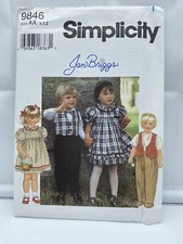 Simplicity Sewing Pattern 9846 Toddler Girls & Boys Separates 1/2-2 Dress Pants picture