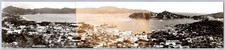 K56/ Acapulco Mexico RPPC Postcard c1940s 3-Panel Birdseye Hotels Ships 503 picture