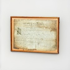 Antique Latin Royal Document Philip V Dei Gratia Rex Naples 1703 Framed 23x17 picture