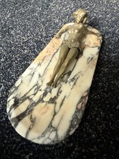 Rare Antique Art Deco Erotic Marble Cigar Cutter picture