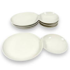 Villeroy & Boch Flow Two In One Plate Lot 4 Porcelain White Two-In-One Plates picture