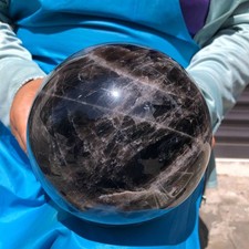 11.9 LB Natural Smoky Quartz Crystal Sphere Healing Mineral Decor Ball 6828 picture