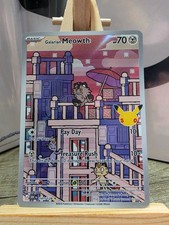 Pokémon TCG Galarian Meowth 30th Celebration Illustration Rare 141/128 picture
